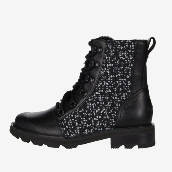SOREL Lennox Lace Cozy Black Waterproof Boots